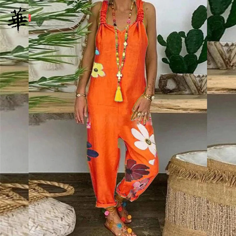 Женский Летний комбинезон винтажные Комбинезоны для женщин 2020 комбинезоны с