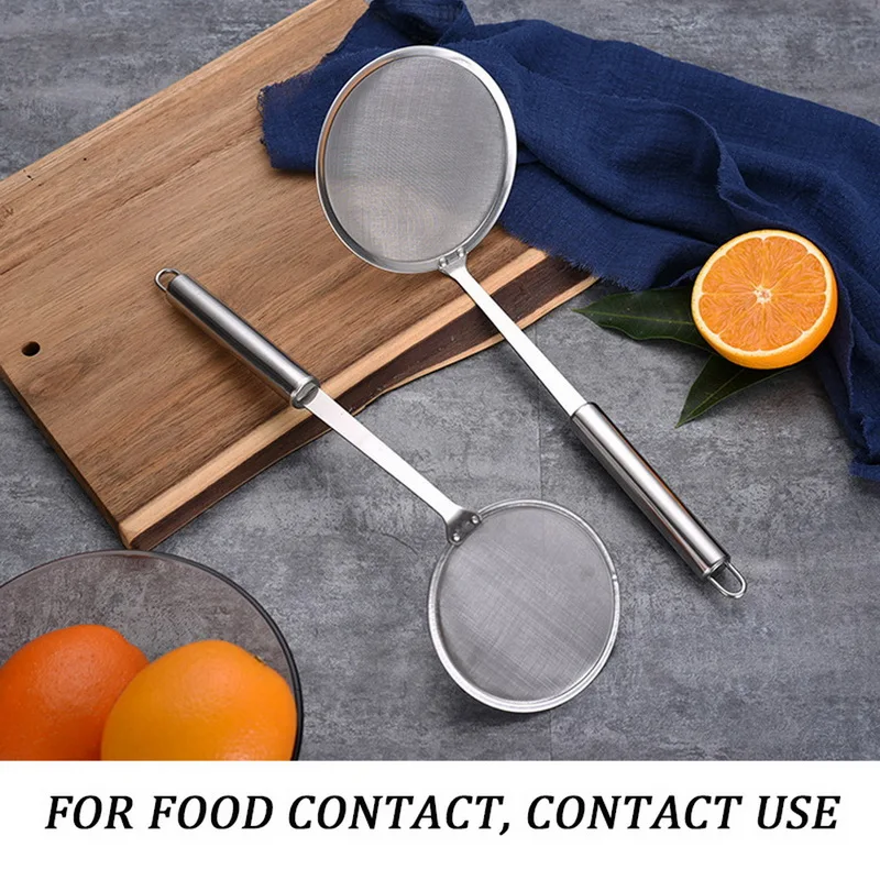 Сверхтонкая ложка из нержавеющей стали 304 для пролива масла фильтр маленький