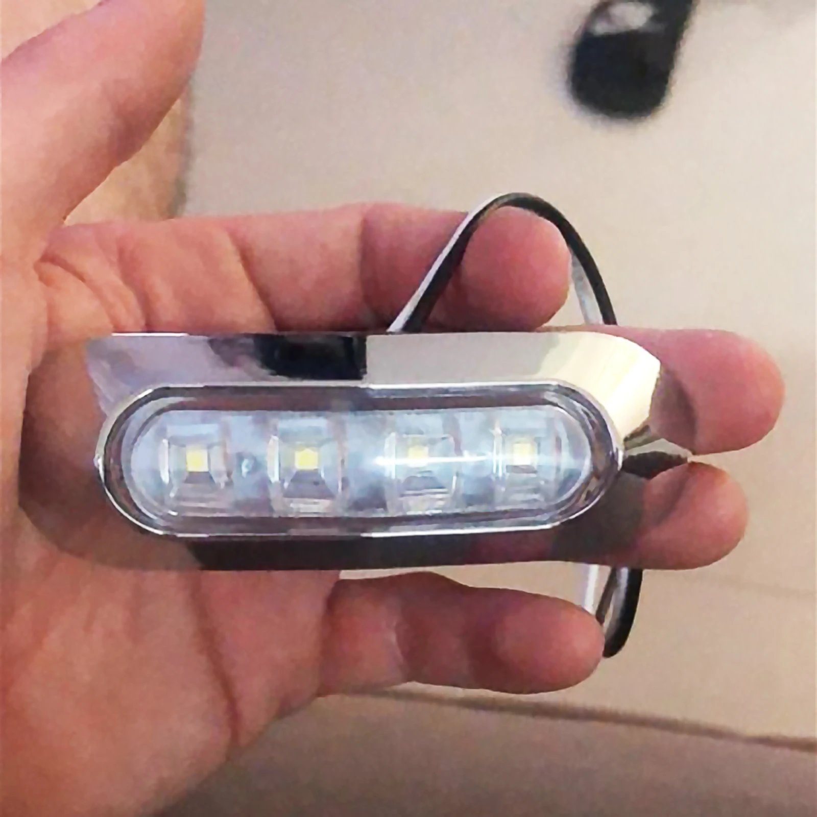 

12/24V 5pc Truck Light LED Marker Lamp Car Truck Bus Trailer Side Truck Red 4LED White Amber ABS Material Trailer Side Clearance