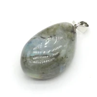 1pc natural gem stone flash labradorite pendant handmade crafts diy necklace jewelry accessories exquisite gift make for woman
