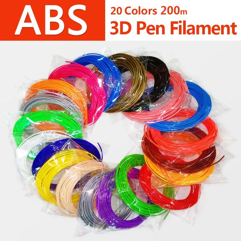 Качественный продукт пластик для 3д ручки 20 цветов 1.75mm abs абс 3d pen plastic filament pla ручка