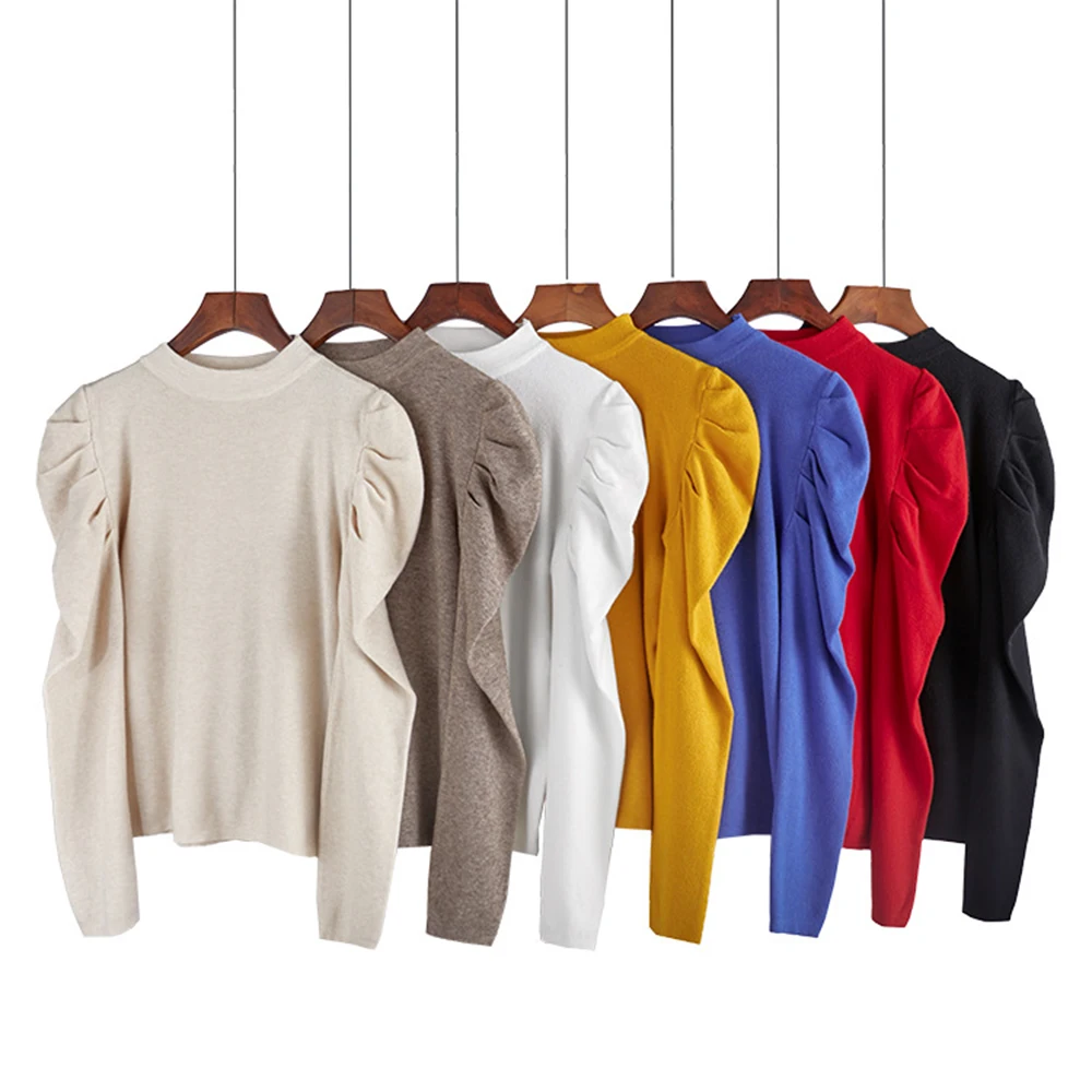 

2021 Basic O Neck Women Sweaters Autumn Winter Tops Slim Women Pullover Knitted Sweater Jumper Soft Warm Pull