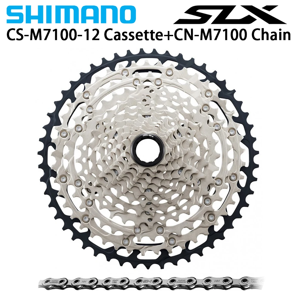 Shimano SLX CS M7100 12 12-скоростная Кассета звездочки + CN 12-ступенчатая цепи набор 10-51 т