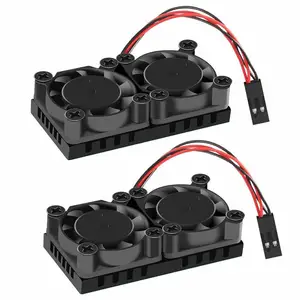 Охлаждающий вентилятор Raspberry Pi с теплопроводящей клейкой лентой и радиатором для Raspberry Pi 4 B 3 Model B +