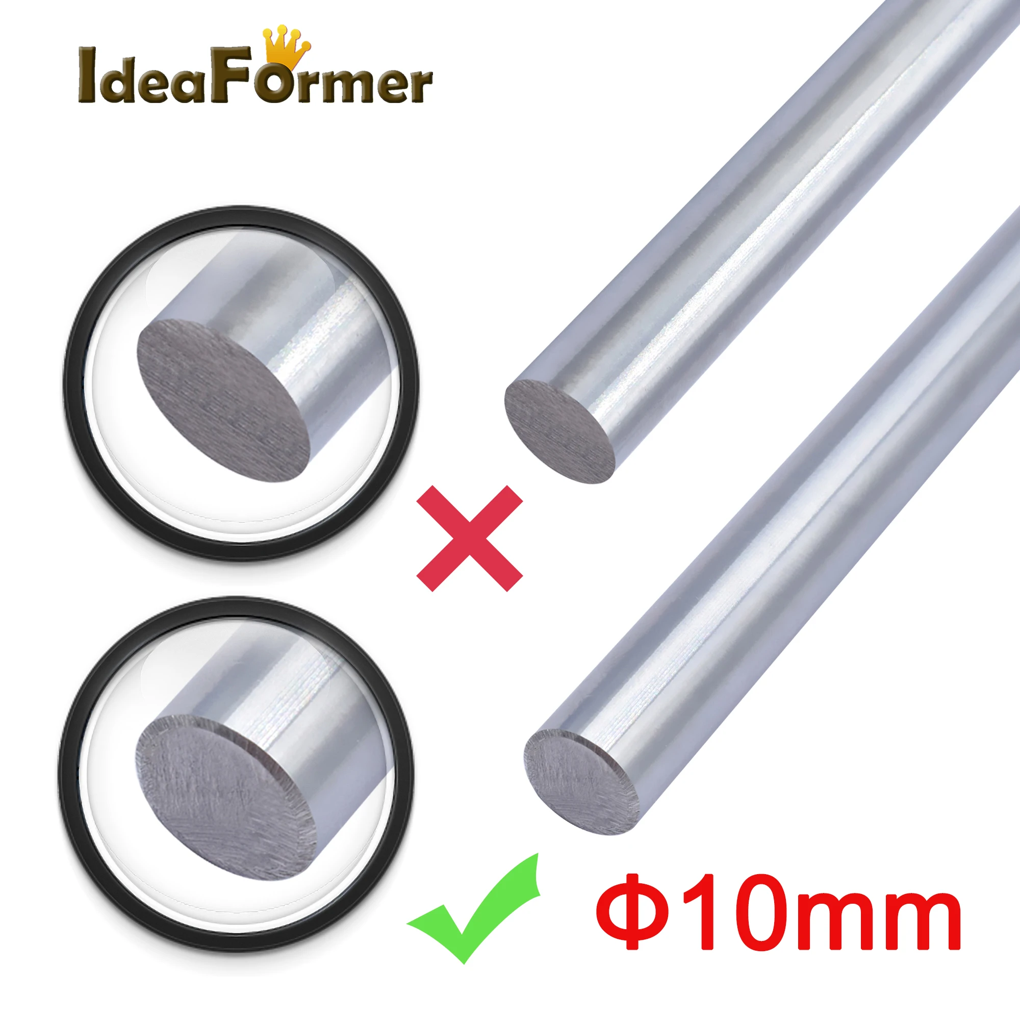 

3D printer Parts Shaft Smooth Rod Round Bar CNC OD10mm Linear Rail 3D Printer Parts Chromed Stainless Steel100 200 300 400mm