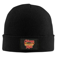 chicago style hot dog beanie hats for men women with designs winter slouchy knit skull cap