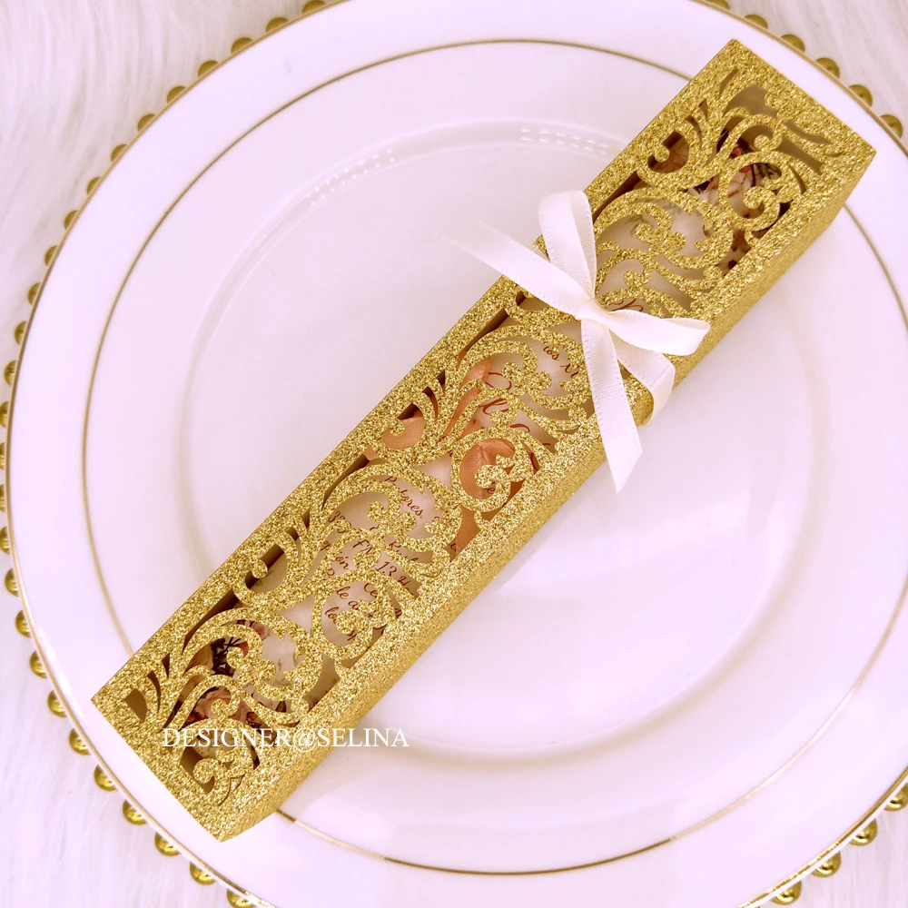 50 шт. свадебные подарочные коробки с лентами | Дом и сад