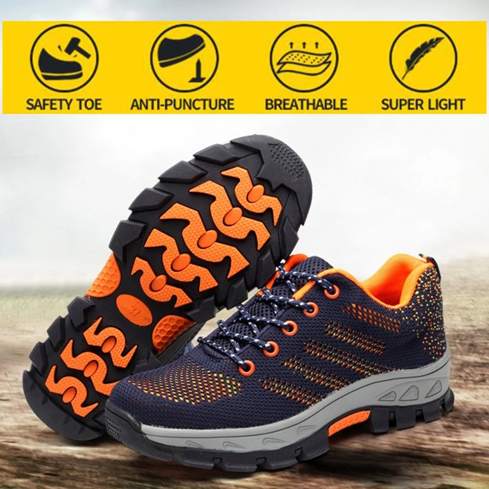 Anti-smashing Anti-piercing Safety Shoes Safety Shoes Steel Head Summer Shoes Slip Resistant Safety Shoes Site