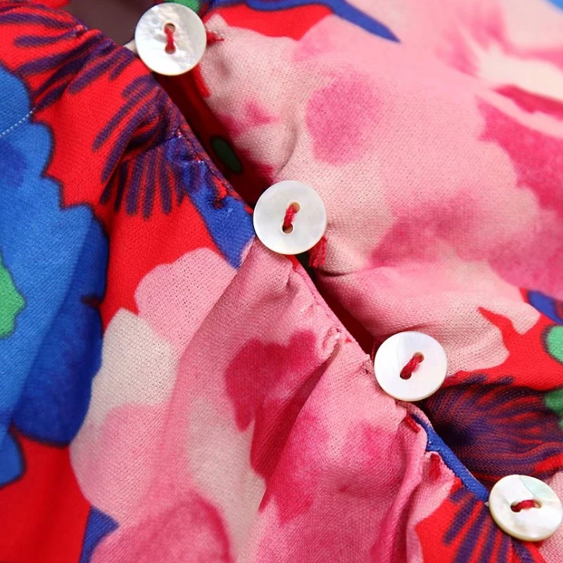 Новый женский винтажный цветной цветочный принт повседневное кимоно блузка