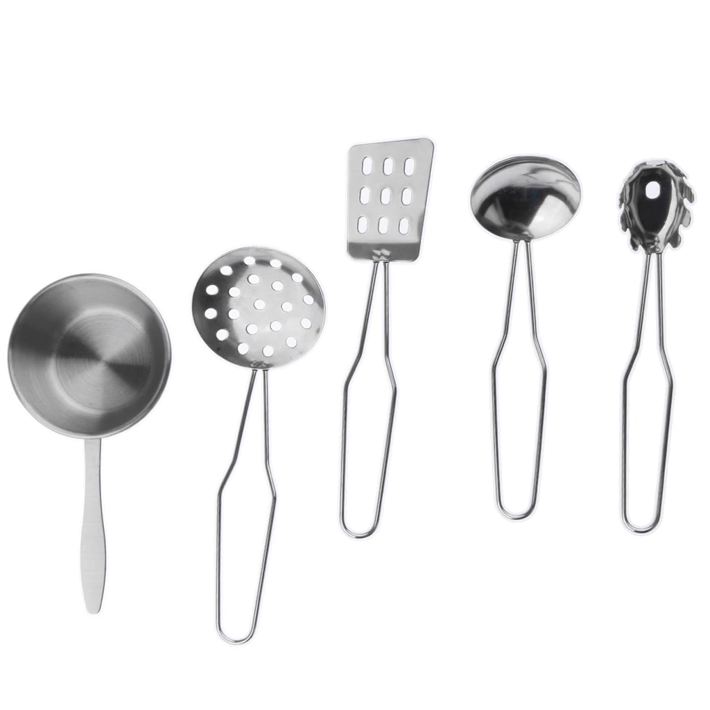 1 Набор кухонная игрушечная утварь из нержавеющей стали украшение кукольного