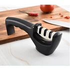 3-ступенчатая точилка для кухонных ножей, профессиональный точильный камень для шлифовки ножей из вольфрама, алмаза, керамики, инструмент для заточки