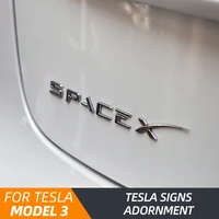 new space x sticker for tesla model 3 2021 accessories letters tail letter label dual model3 car logo for tesla model y s car