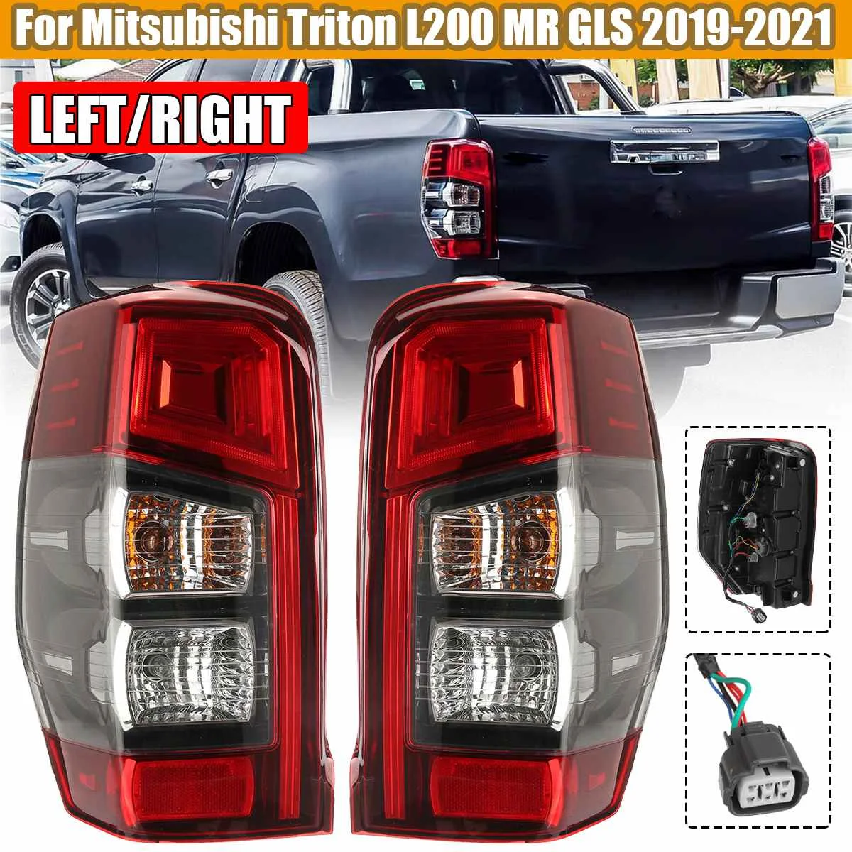 

2pcs Car Taillight Signal Lamp Rear Tail light With Wire no Bulb For Mitsubishi Triton L200 MR GLS 2019 2020 2021 Car Accessorie