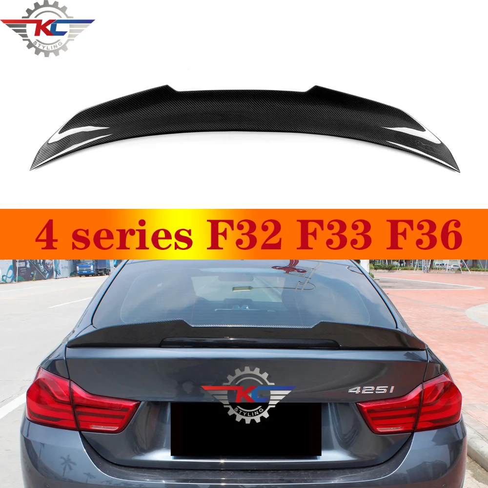 

Real Carbon Rear Trunk Boot Spoiler Lip Wings for 4 Series F32 F33 F36 420i 428i 430i 435i Coupe Cabriolet Gran Coupe 2013+