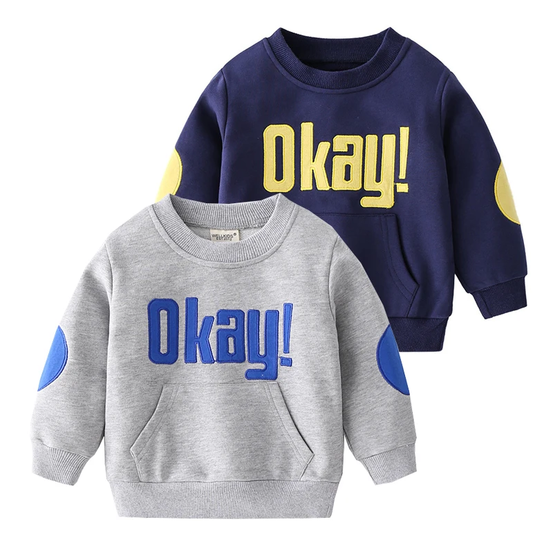 

Красивые свитшоты с графическим рисунком для мальчиков, 100% хлопковая футболка для малышей, детский топ с длинным рукавом, футболка, детская ...