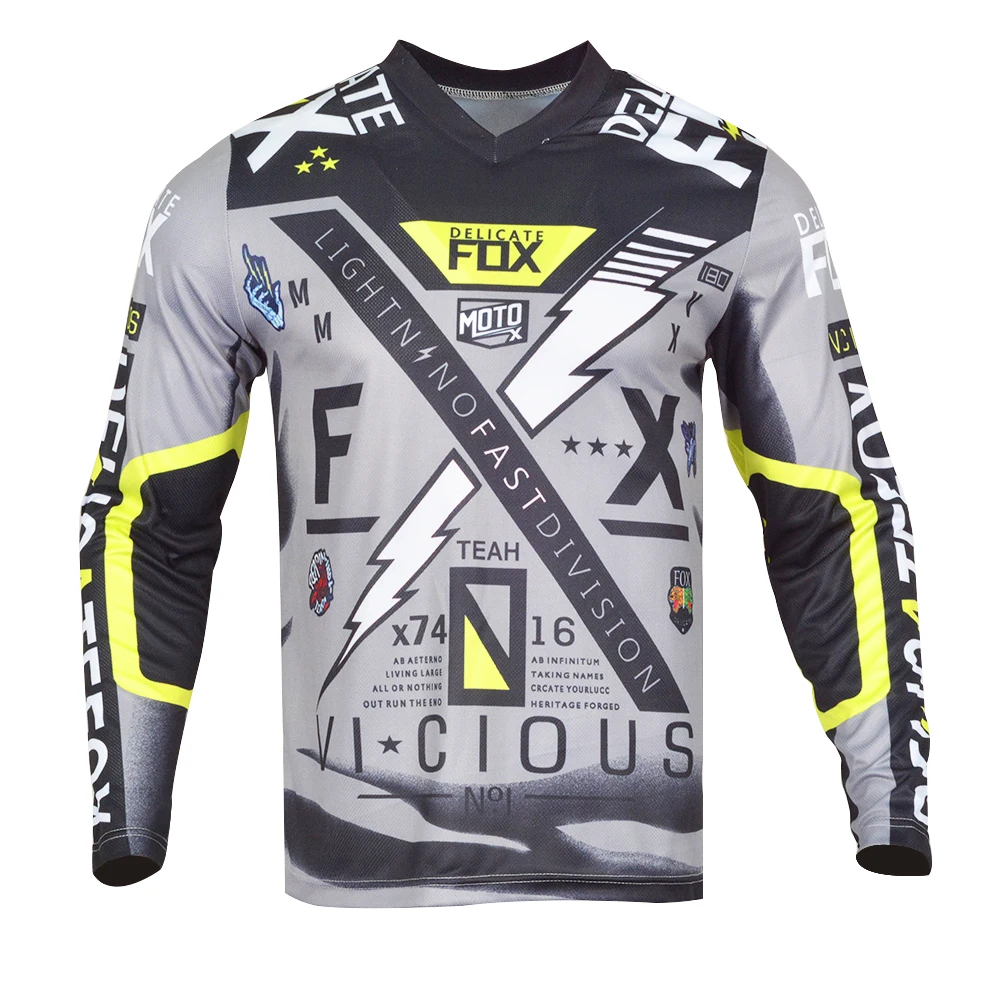 

Dirtbike Jersey Delicate Fox 180 Vicious Long Sleeve Offroad T-shirt Motocross Racing MTB Bike Riding Summer T Shirt For Men