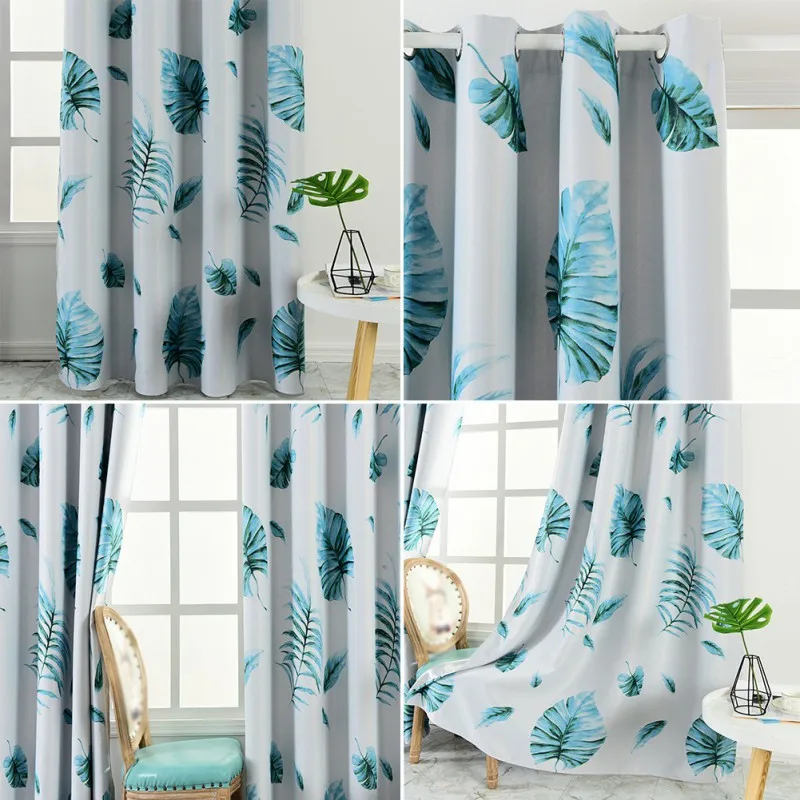 

Tropical Palm Leaves Blackout Window Curtains 1 Panel for Bedroom Light Blocking Draperies Room Darkening Thermal Insulated
