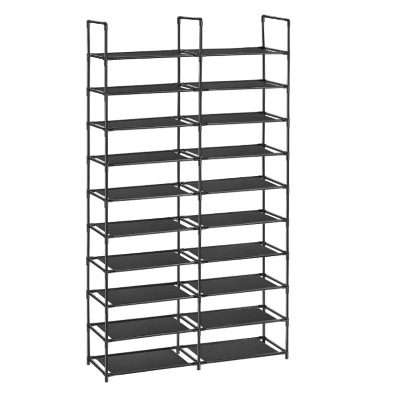 Двухрядный обувной стеллаж 13 мм сборная обувная полка пылезащитный органайзер