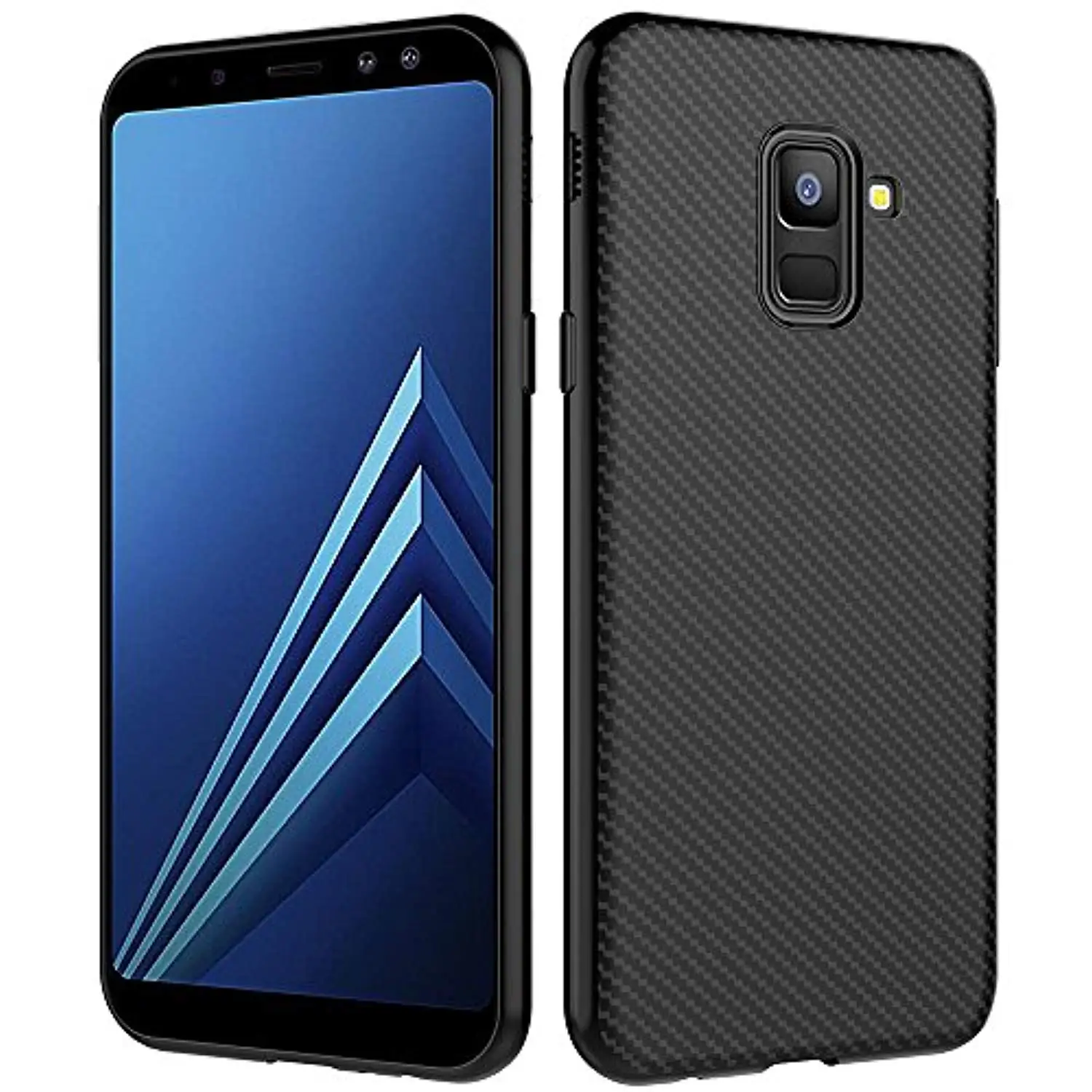 Матовый Мягкий ТПУ чехол из углеродного волокна для samsung Galaxy A6 A7 J4 J6 J8 2018 J2 Core J5 J7