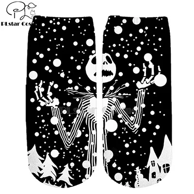 24 Хлопковые носки PLstar Cosmos nightster before christmas jack skellington разноцветные брендовые теплые короткие носки Хэллоуин-3 - Цвет: 24