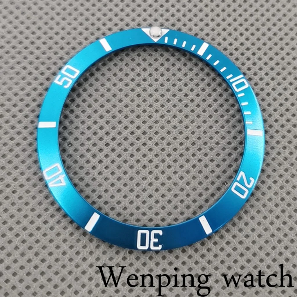 Новый высококачественный синий фиолетовый розовый алюминиевый БЕЗЕЛЬ 38 мм белый