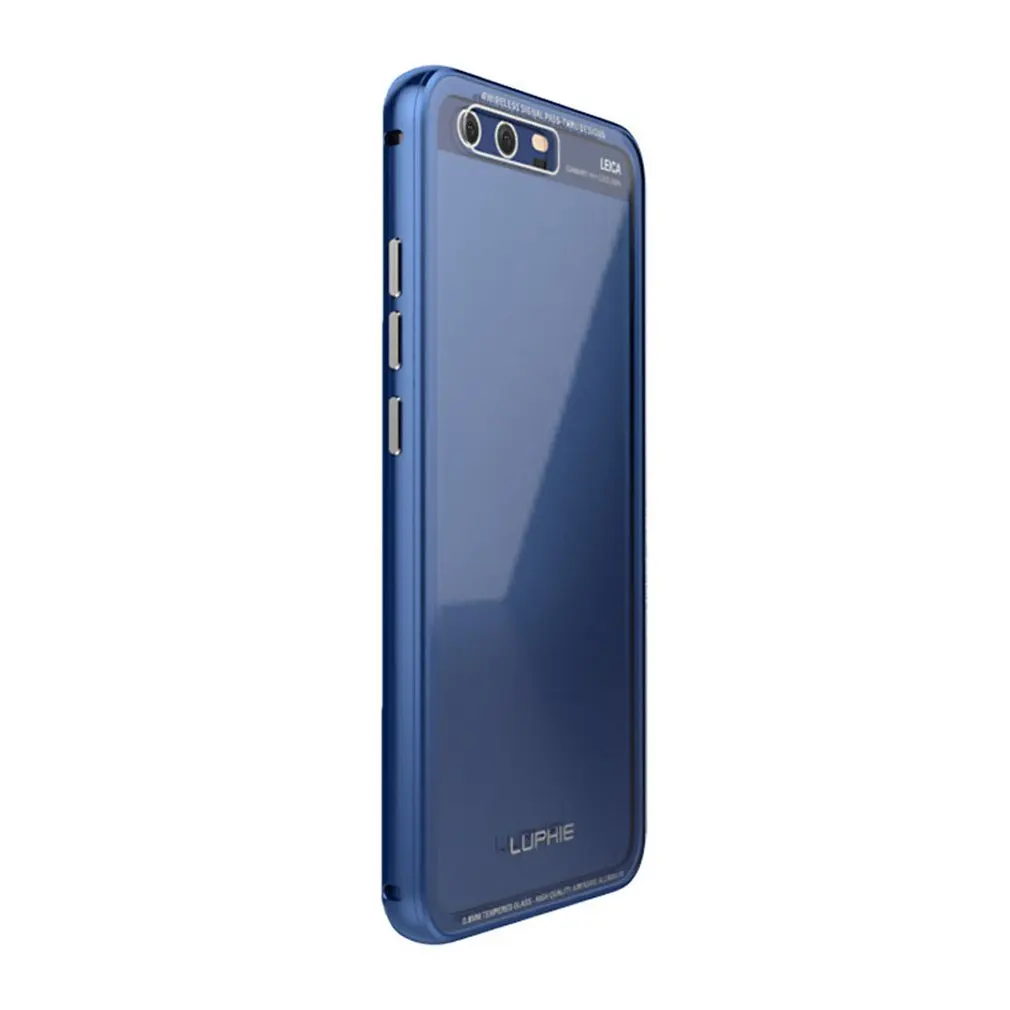 LUPHIE для HUAWEI P10 Plus чехол s металлическая рамка Прозрачный Закаленное стекло на