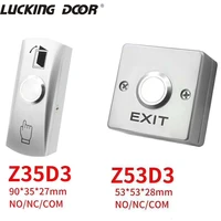 zinc alloy gate door push exit button exit switch nonccom door access control system door push exit door access control switch