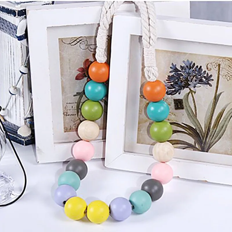 1 пара штор галстук кольца для пряжки аксессуары украшения Макарон деревянные