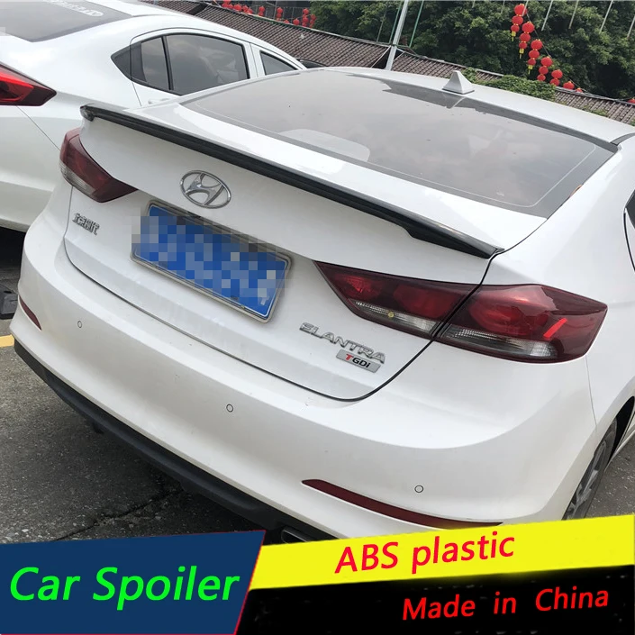 Спойлер для Hyundai Elantra из АБС материала праймер заднего крыла автомобиля спойлер