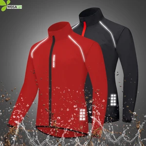 WOSAWE Ultralight Mens Cycling Windbreaker Reflective Jacket Windproof Bike Jacket Water Resistant MTB Road Bicycle Long Jersey