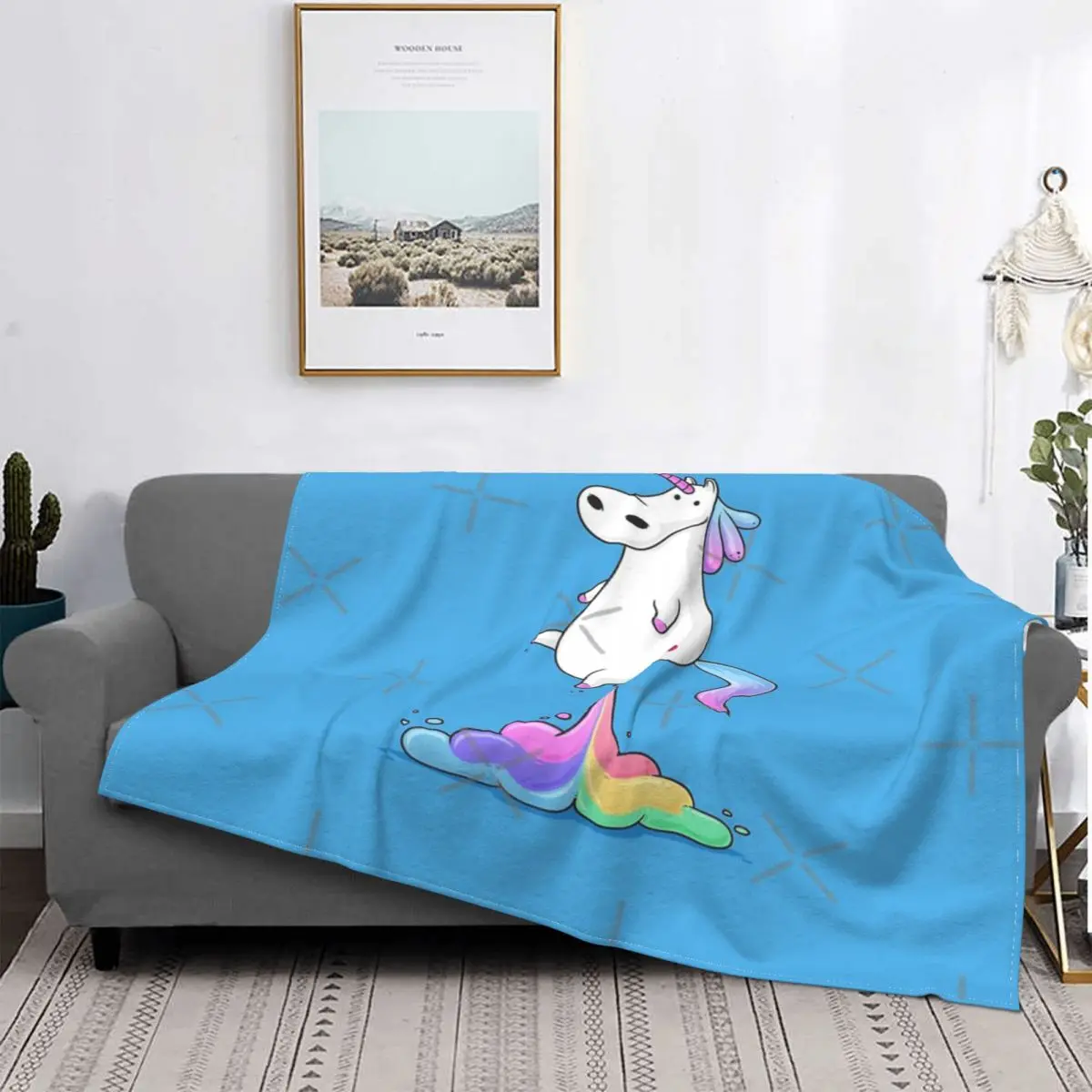 

Manta de unicornio Fart, colcha a cuadros para cama, sofa, manta con capucha, fundas para cama de Winter