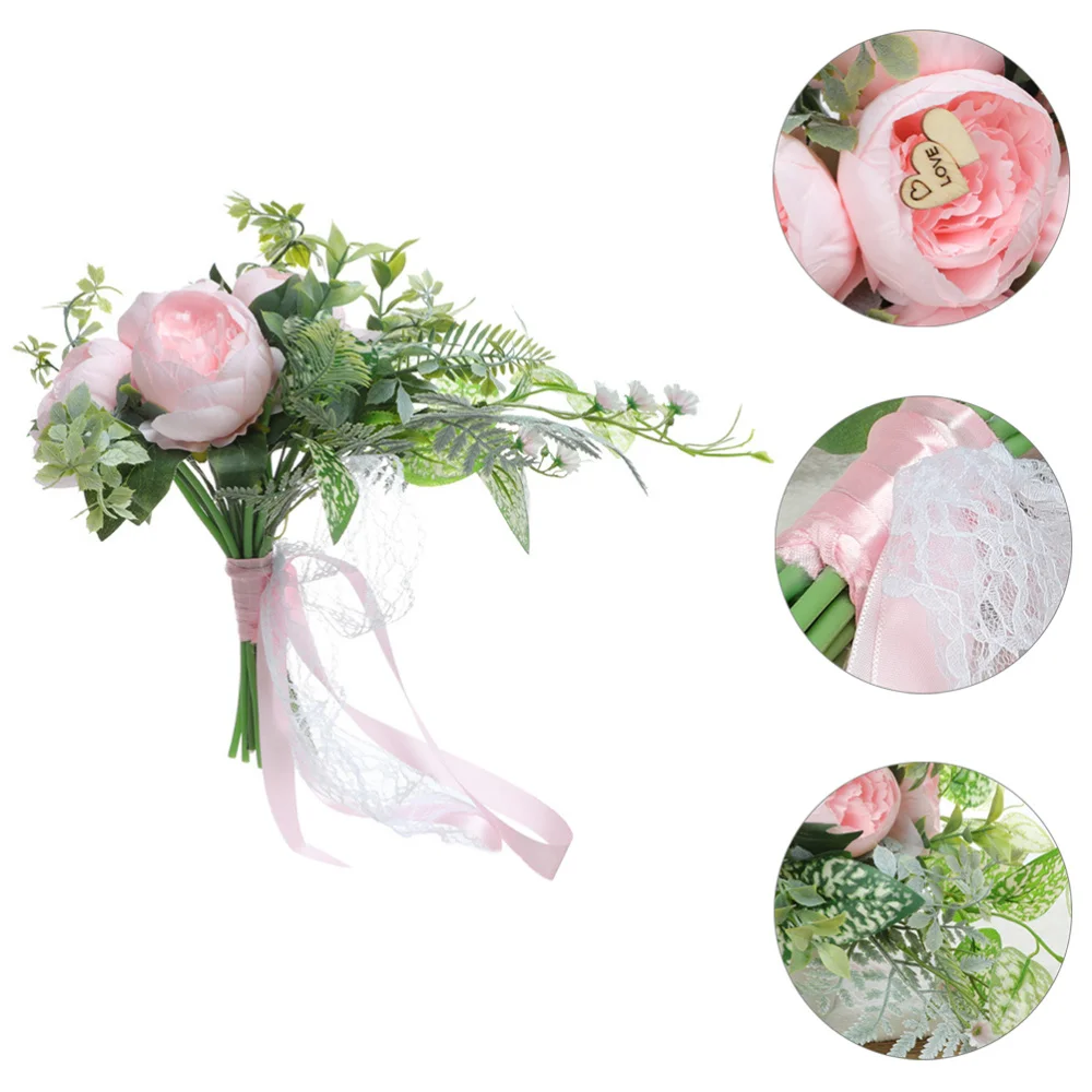 

Artificial Fake Flowers Bouquet Wedding Bridal Bouquet Home Office Decoration