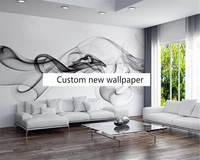 beibehang custom modern new bedroom living room decoration painting abstract black line papel de parede wallpaper