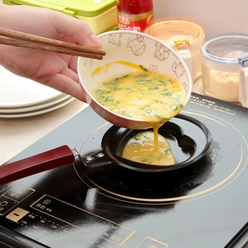 

Cute Omelette Breakfast Mini Saucepan Pancake Egg Frying Pan Non-Stick Pot Mould Cartoon Breakfast Cookware Egg Pancake Mold Hot