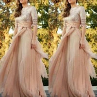 evening prom celebrity dresses 2020 womans party night cocktail long tulle dresses plus size dubai arabic formal dress
