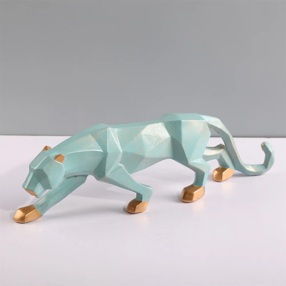 Скульптура леопарда винный шкаф ремесла статуя животных 05525 украшение на удачу