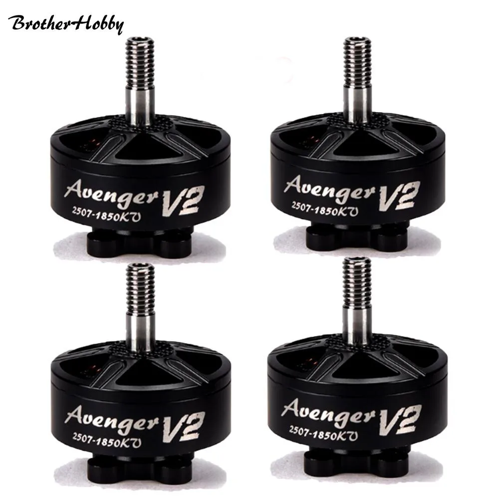 4 шт. Дрон Квадрокоптер Brother Hobby Avenger V2 2507 1200/1500/1750/1850/2200/2450 кв 6S с бесщеточным