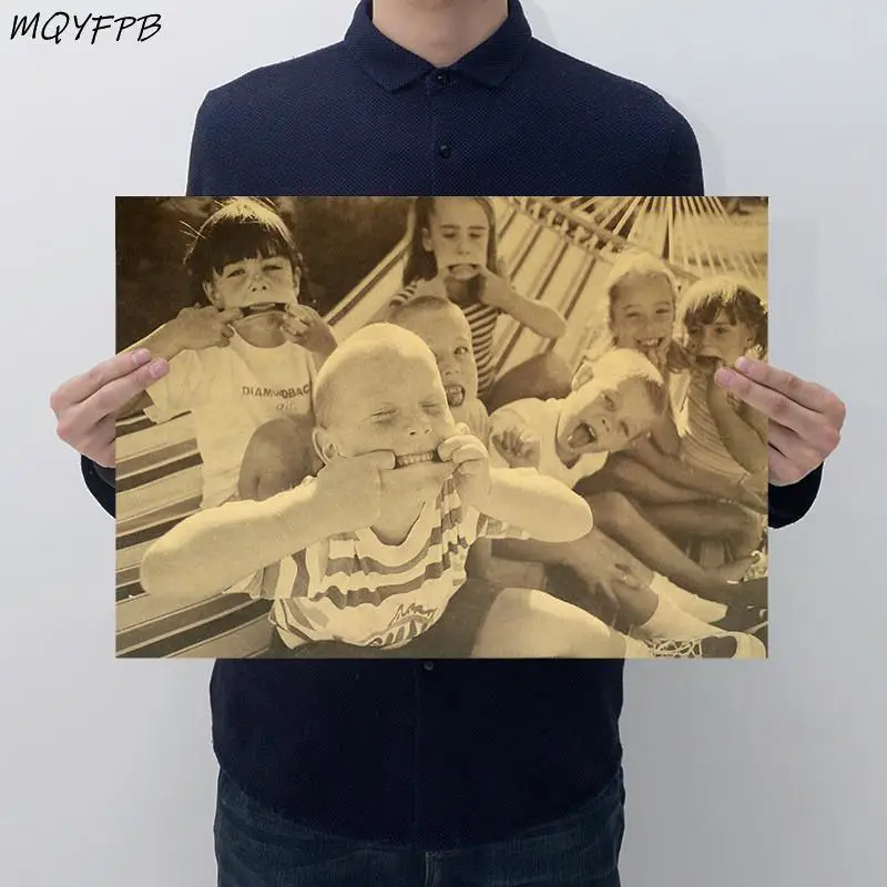 

Retro kraft paper retro poster home decorative painting wall sticker decorative painting gift 50.5x35cm