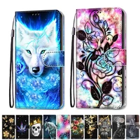 leather cover for oppo reno4 reno 4 lite f f17 pro a32 a33 a52 a53 a53s a72 a92 a93 cartoon stand phone protective case coque
