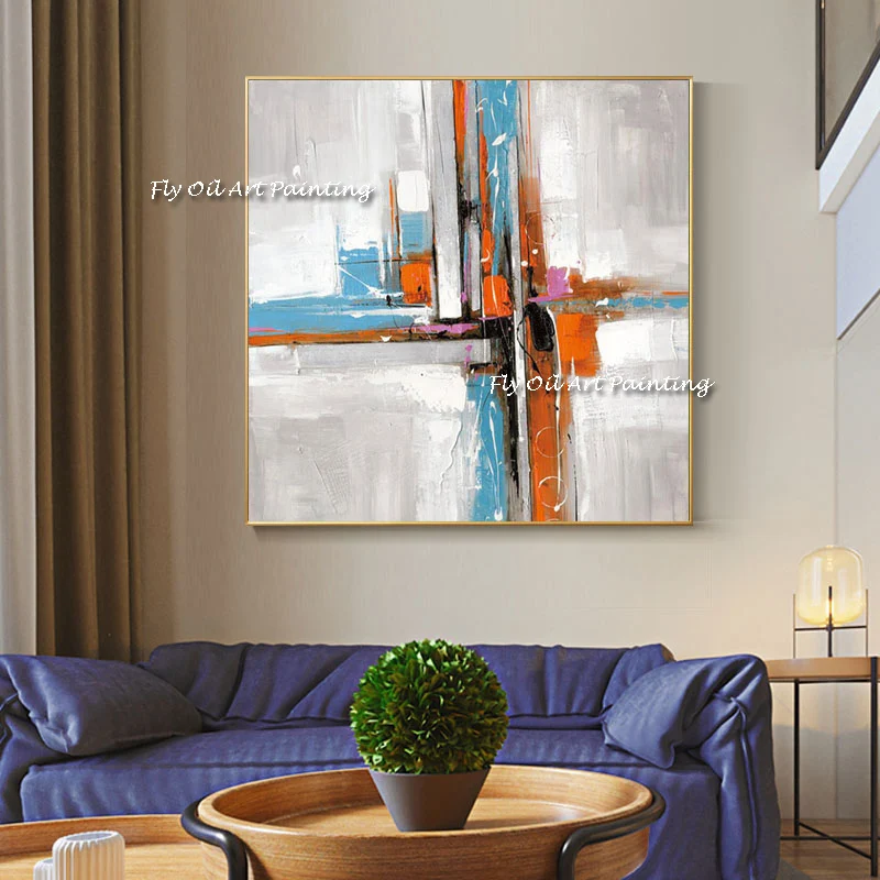 

Abstract Modern Landscape 100% Handmade colorful Abstract Style Thick Oil Painting on Canvas For Home Decorative Wall Art