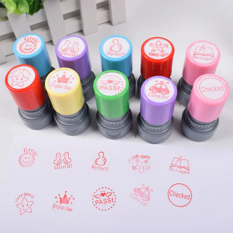 1PC Self Inking Comment Stamp for Teachers Kids Decorative Stamps Scrapbook DIY Scrapbooking | Дом и сад