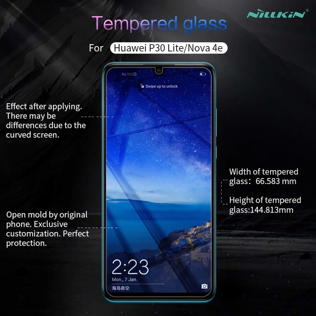 Для huawei P30 Lite закаленное стекло Nillkin Amazing H 0,22 мм протектор экрана для huawei Nova 4e стекло 6,15 дюйма