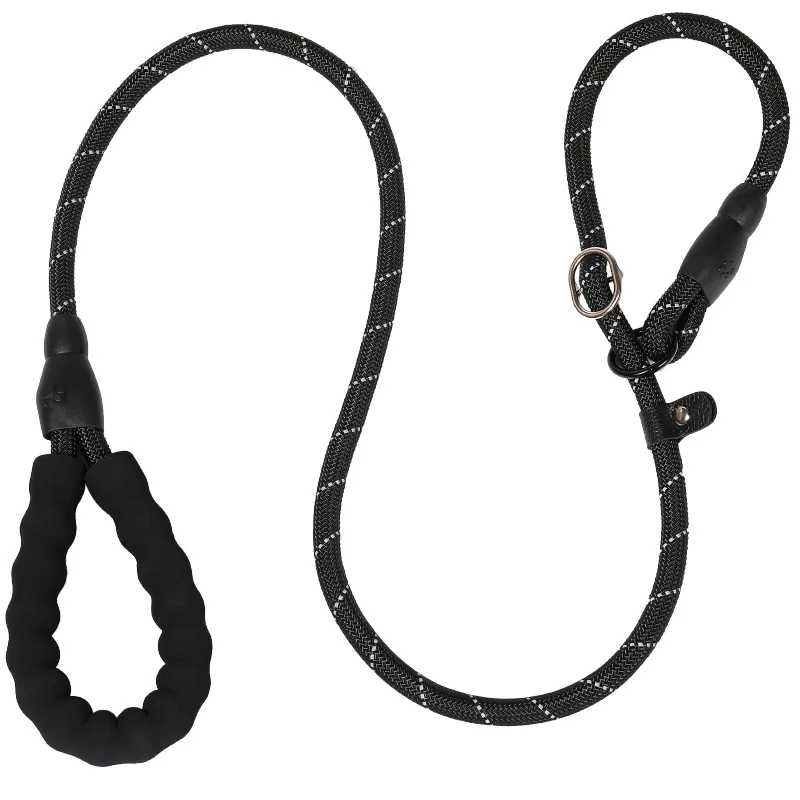 

Nylon Pet Leash Outdoor Training Reflective Dog Leashes collar Double Handle Rope P Style Adjustable Belt For Small Large Dogs
