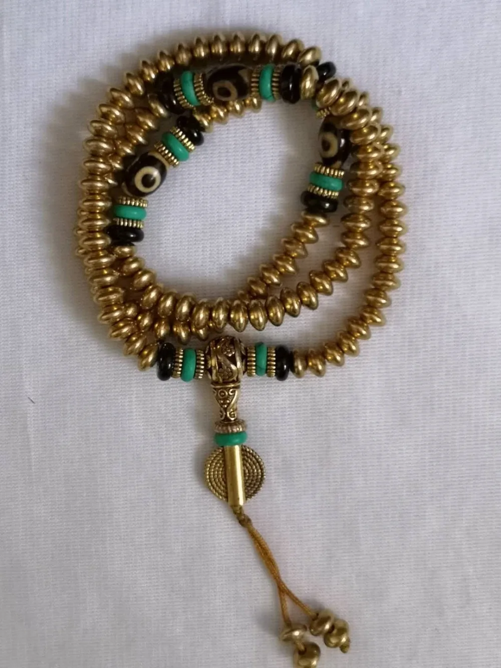 

108 pure copper brass abacus beads Nepal copper beads necklace Buddha beads Rosary Bracelet old Tibetan Buddha beads