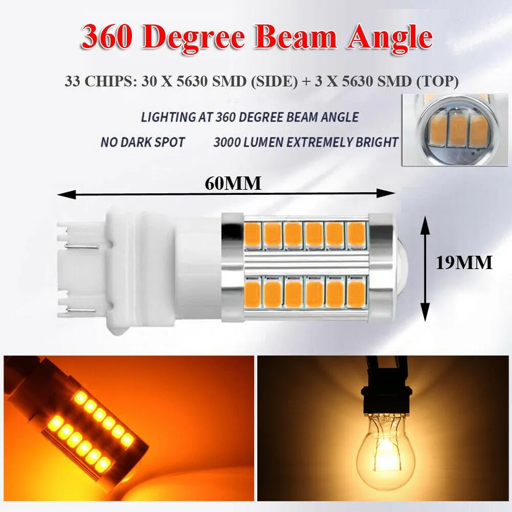 

Brake Light Bulb DC 12-24V Parking Reverse Signal Stop 3000K 3057 3157
