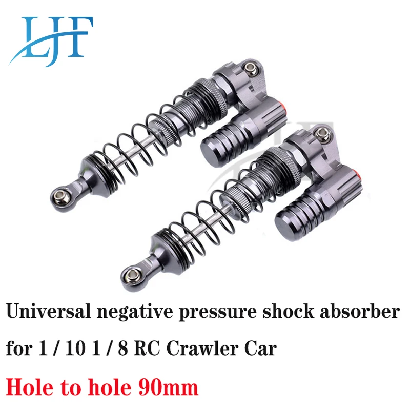 

2 pcs Full Metal RC Piggyback Shock Absorber Hole to hole 90mm for 1/10 RC Crawler Car Trx-4 TRX4 Axial SCX10 90046 D90 KM2