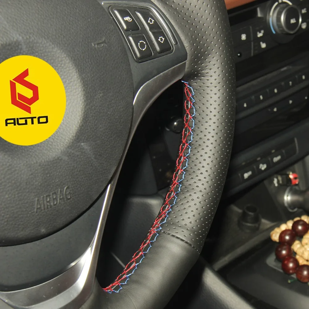 

Braiding cover for Steering Wheel Cover for BMW X1 E84 2012-2015 funda volante leather steering wheel case car styling