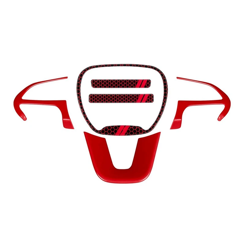 

Steering Wheel Cover Trim Interior Accessories for 2015-2021 Dodge Challenger Charger Emblem Kit 3D Badge Overlay