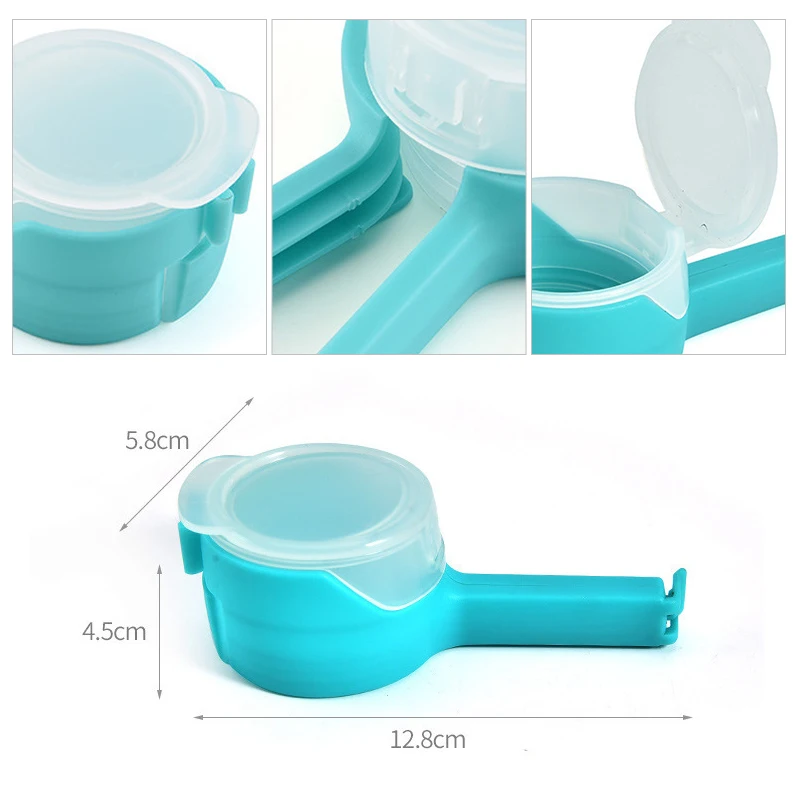 Зажим для хранения свежести закусок пластиковый упаковщик пакетиков чай