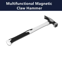1pcs magnetic claw hammer for woodworking automatic nail suction hammer multifunction non slip shockproof steel hammer hand tool